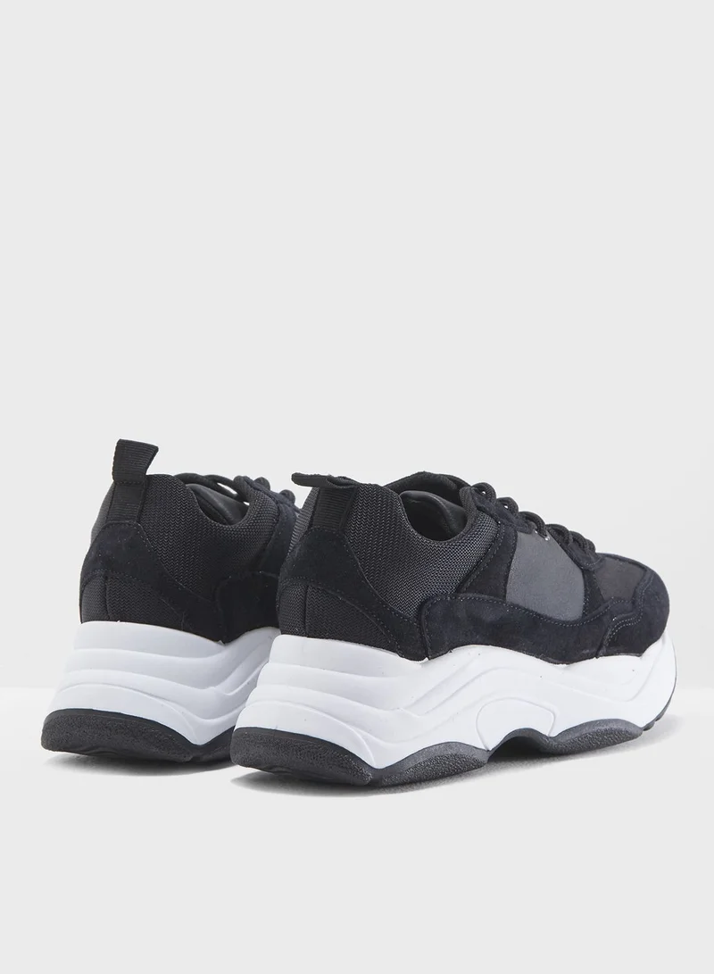 TOPSHOP Ciara Monochrome Chunky Trainers