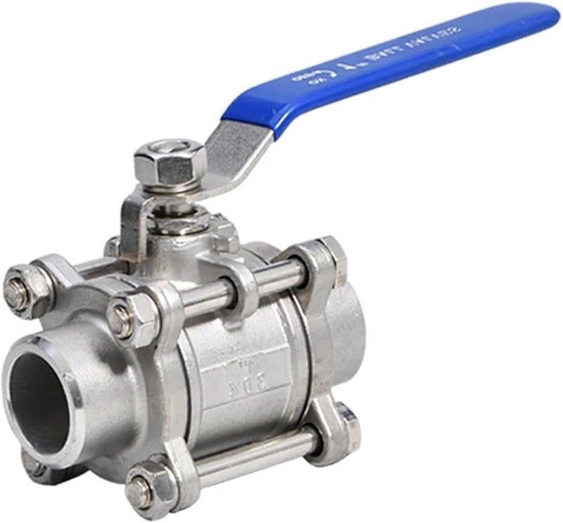 316 Stainless Steel Full Bore Ball Valve DN32 High Temperature Welded Water Switch - Image 4