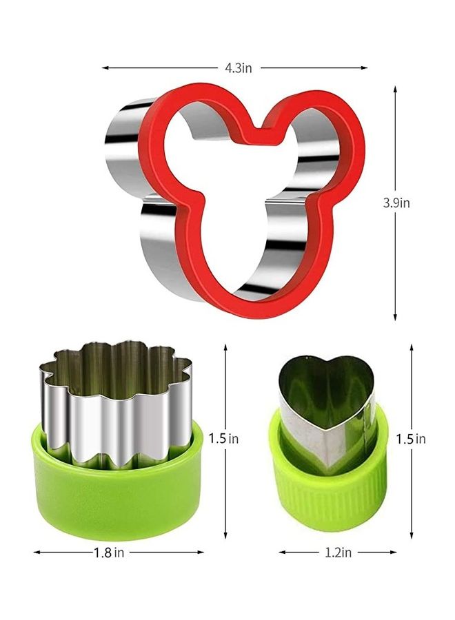 Loquat Diffrent Shapes Sandwich, Cookie And Vegetable Cutters Mold For Kids Multicolour 50grams - Image 3