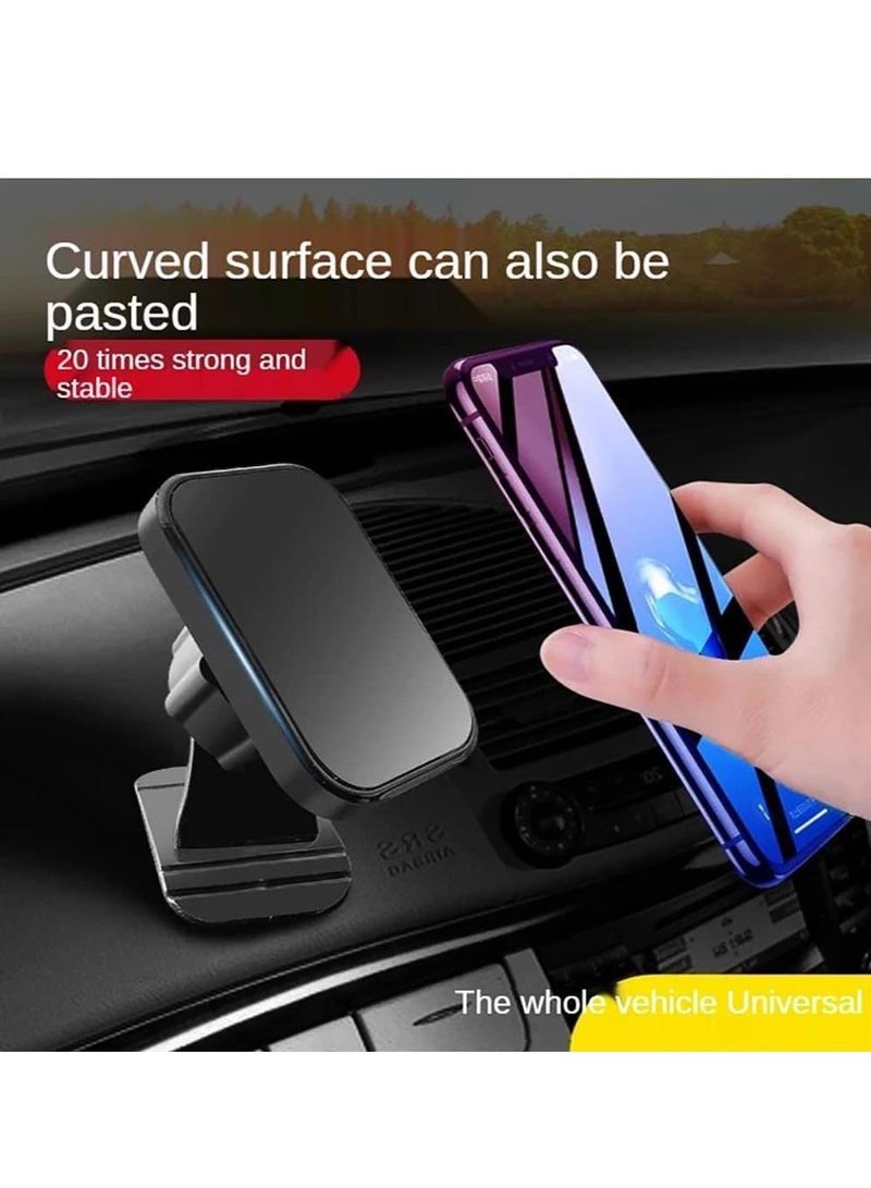 LEDIN 2 in 1 Magnetic Car Phone Holder Mount 360 Degree Adjustable Head Dashboard and Air Vent Mount Universal with All Devices - Image 3