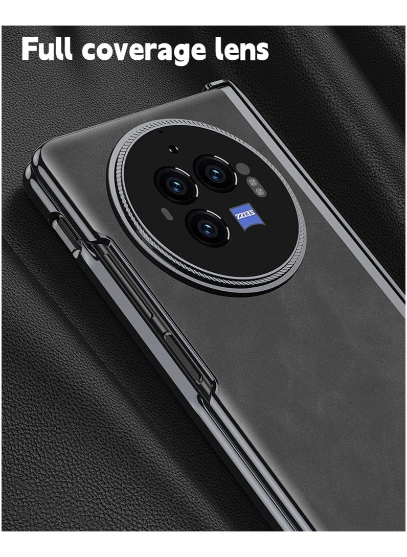 General - Case Compatible with Vivo X Fold 3 Pro Phone Case, Folding Screen Frosted Plain Leather Protective Case Solid Color Holder, Integrated Shell and Membrane, Folding Bracket - Image 1