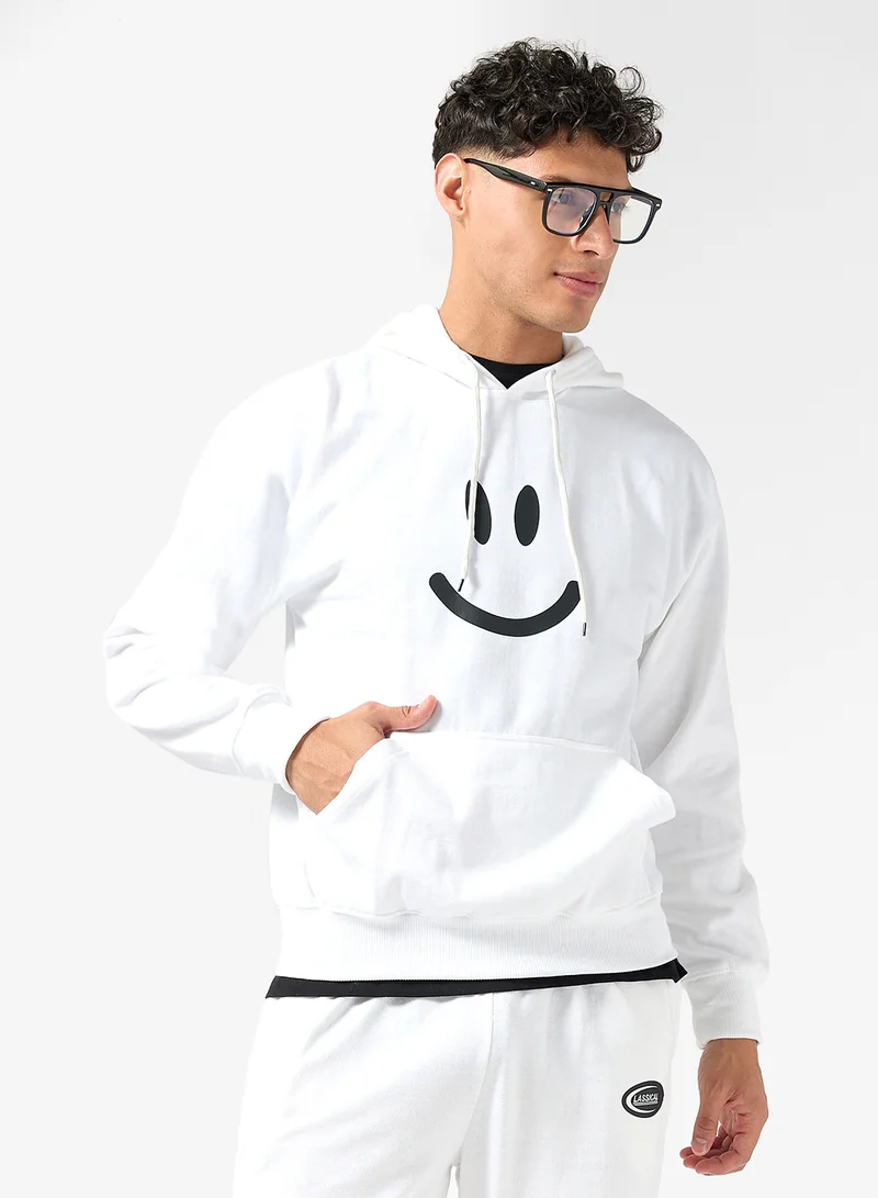 Seventy Five Basics Graphic Print Hoodie