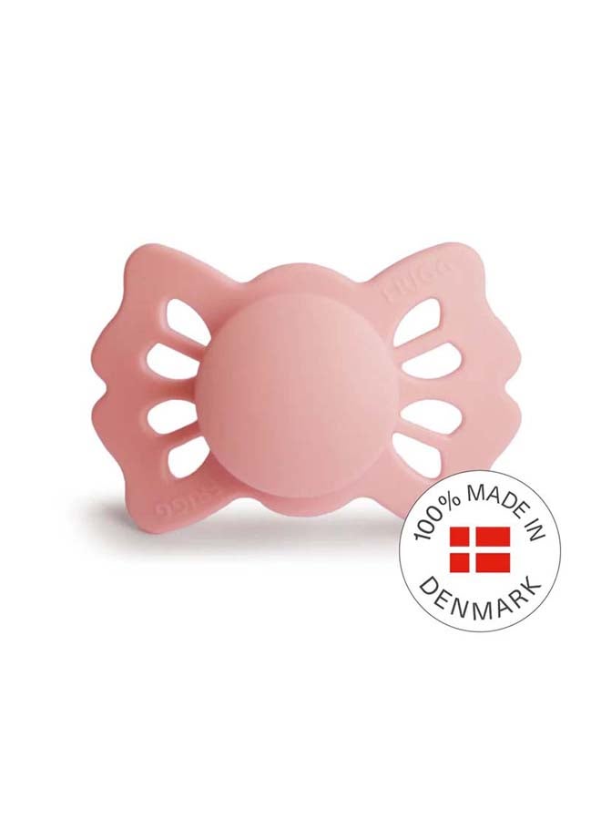 FRIGG Lucky Symmetrical Silicone Baby Pacifier 0-6M 1-Pack Pretty in Peach - Size 1