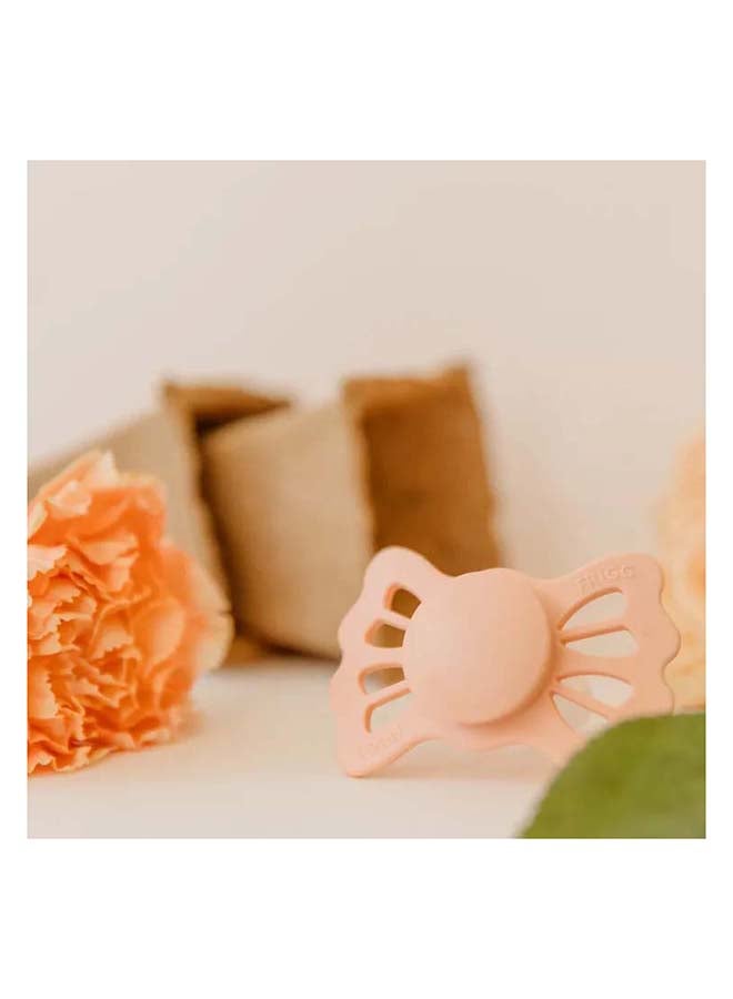 FRIGG Lucky Symmetrical Silicone Baby Pacifier 0-6M 1-Pack Pretty in Peach - Size 1 - Image 3