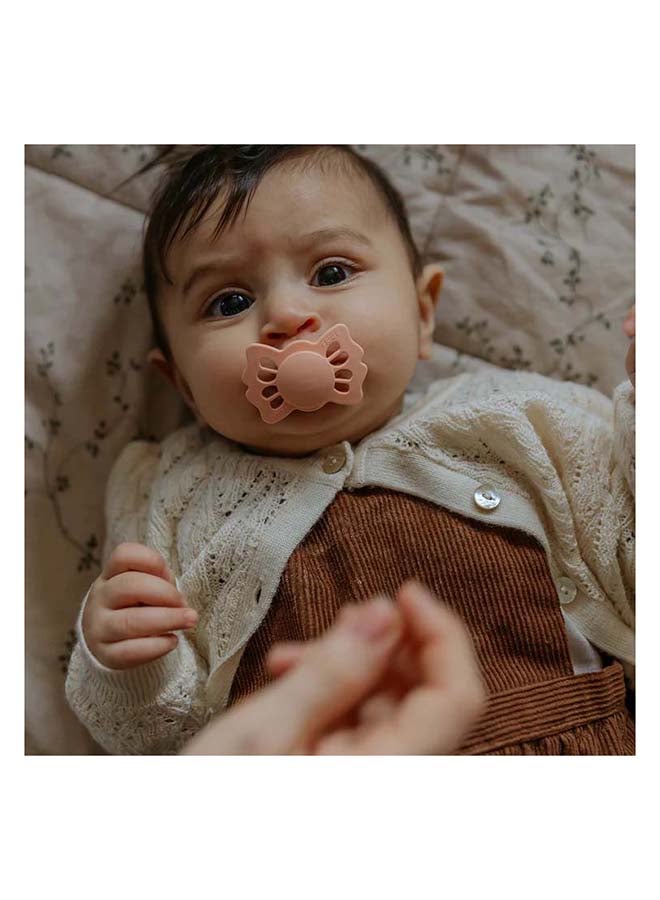 FRIGG Lucky Symmetrical Silicone Baby Pacifier 0-6M 1-Pack Pretty in Peach - Size 1 - Image 4