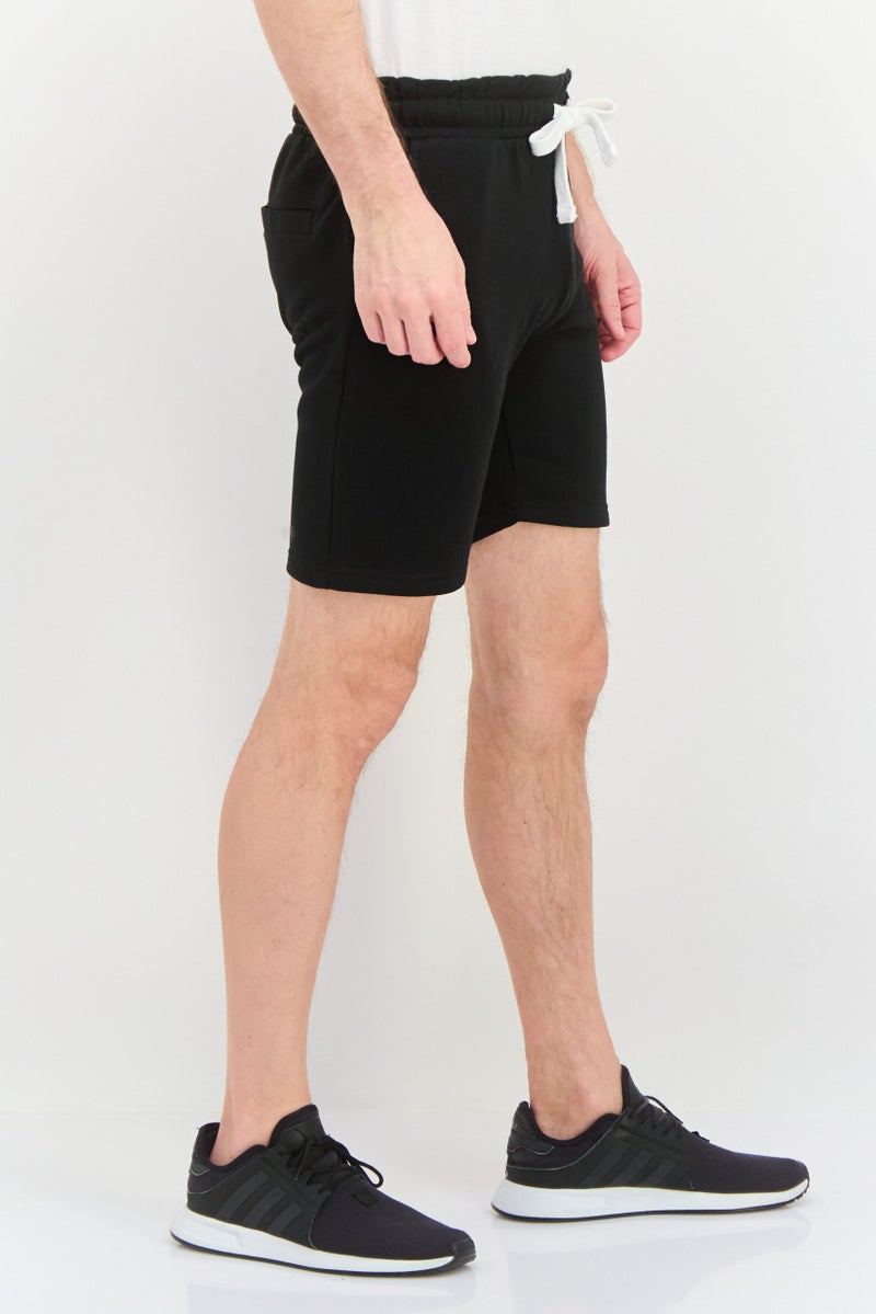 Fleece Factory Men Solid Drawstring Fleece Shorts, Off White Heather - Image 5