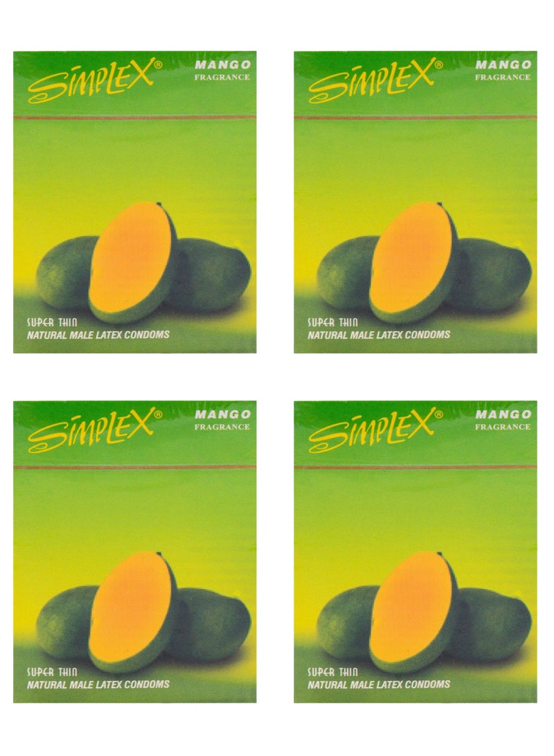 سيمبليكس واقي ذكري سيمبلكس بالمانجو - 4 علب من 3 قطع - Image 1