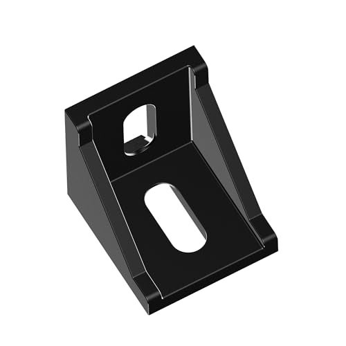 FOCMKEAS 8Pcs 4040 Series Inside Corner Bracket Gusset, 40mm x 40mm Aluminum L Bracket Connector for 4040 4080 Aluminum Extrusion Profile, Black - Image 5