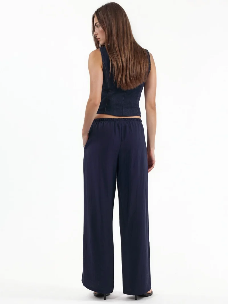 بوسيم BUSEM Women's Wide-Leg Woven Trousers