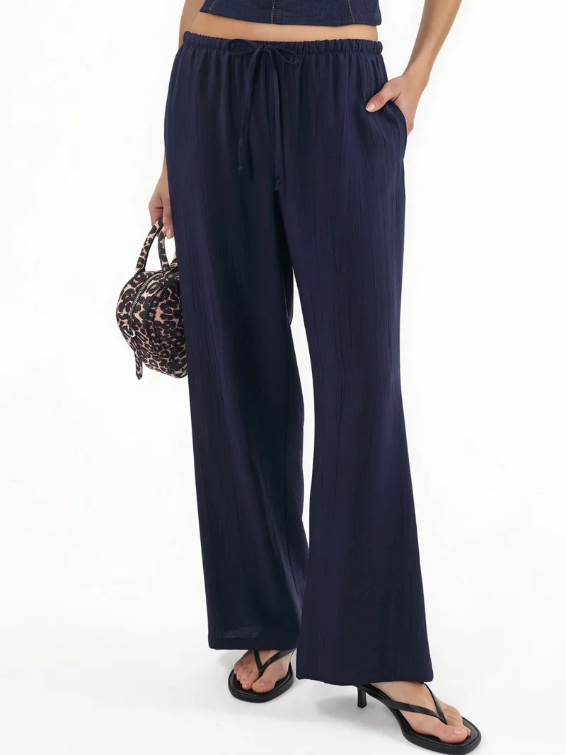 بوسيم BUSEM Women's Wide-Leg Woven Trousers