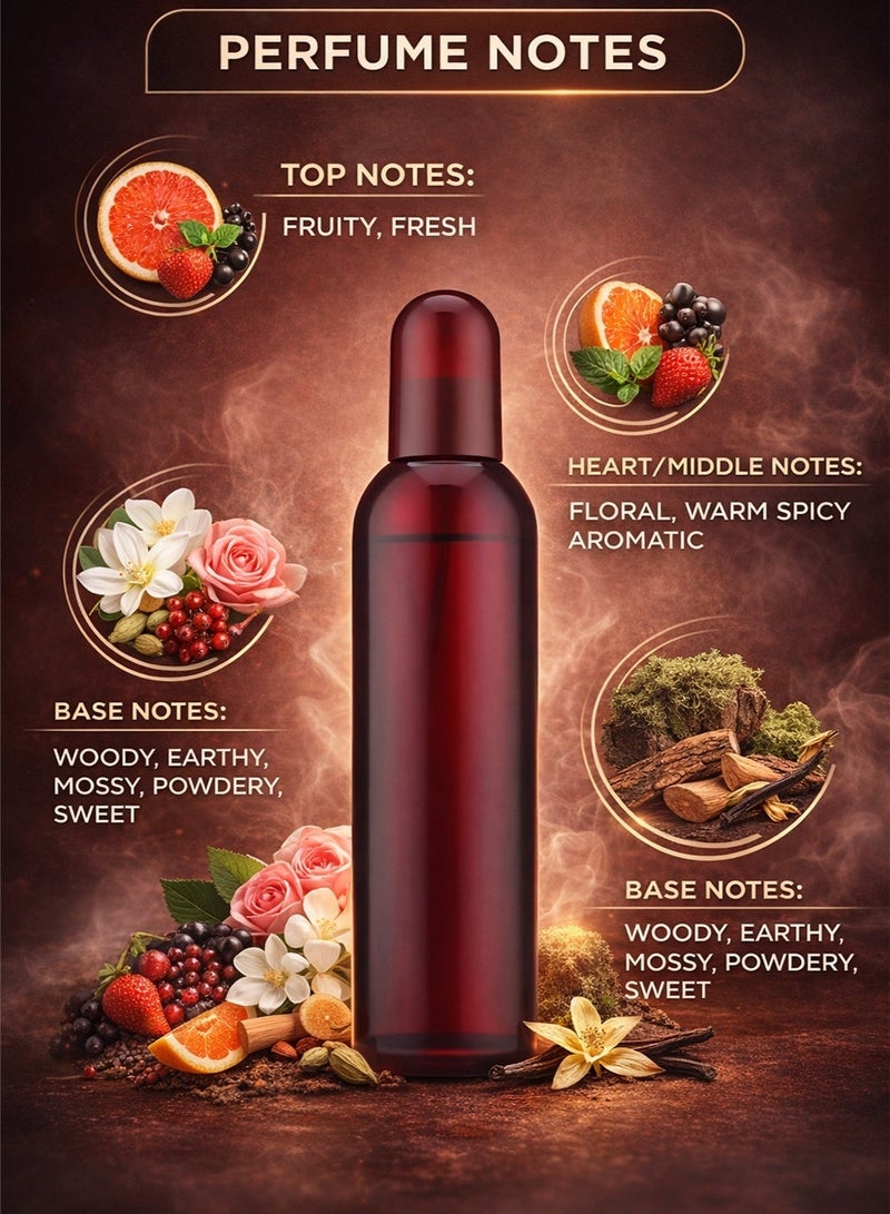 كولور مي عطر سويت بيرفيوم للنساء كولور مي دارك ريد 100 مل | عطر فاخر للنساء بمكونات زهرية وفواكهية وحلوة وبودرية | عطر نسائي يدوم طويلاً - Image 2