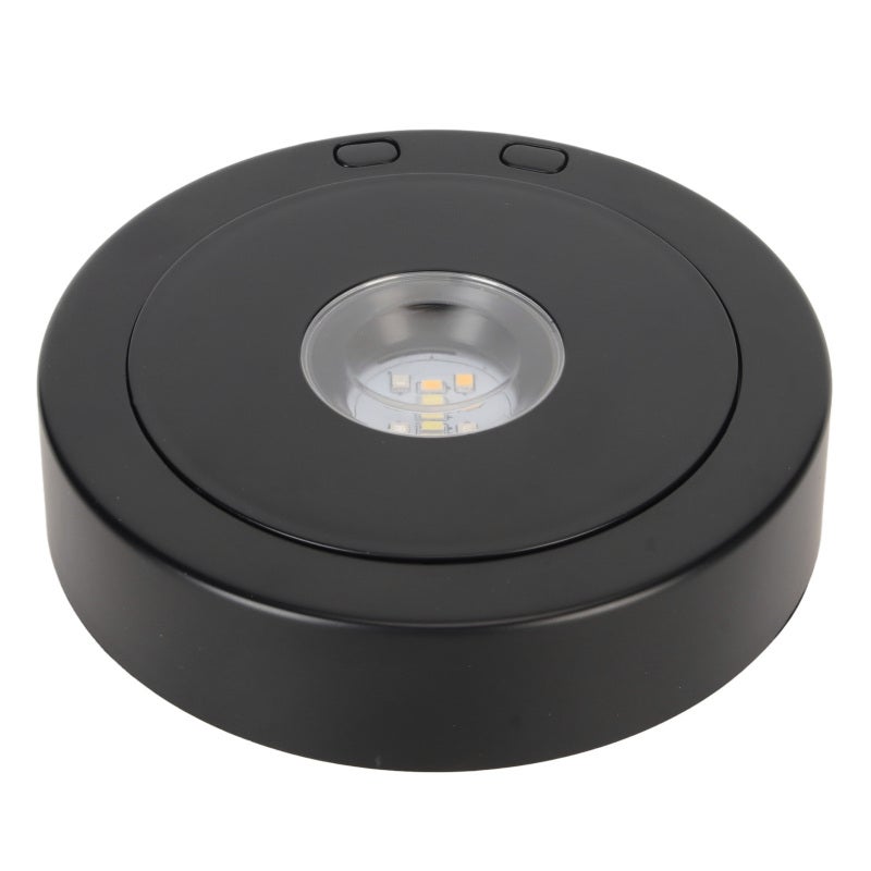 LED Rotating Display Base Black 360 Degrees 80s Circle Battery Or USB Power Turntable Display Stand for Crystals Glass - Image 3