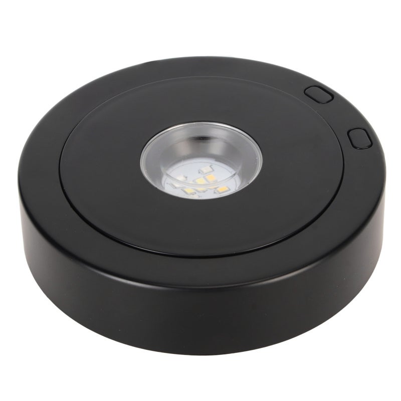 LED Rotating Display Base Black 360 Degrees 80s Circle Battery Or USB Power Turntable Display Stand for Crystals Glass - Image 2
