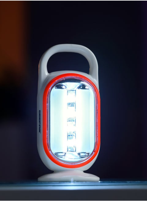 فانوس طوارئ LED من جيباس- GE53038| تصميم موفر للطاقة، 22 قطعة من مصابيح LED عالية الطاقة، و5 ساعات عمل| تصميم مدمج ومحمول وخفيف الوزن مع حامل