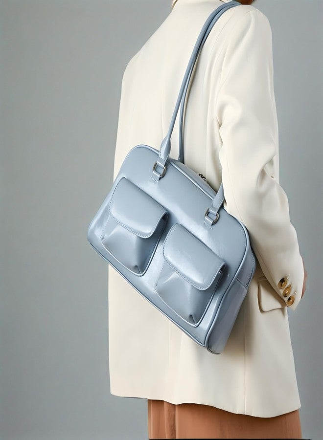 VODIU Shoulder Bag For Women,Retro Leather Tote Handbags Satchel Bag Trendy Clutch Purse - Image 3