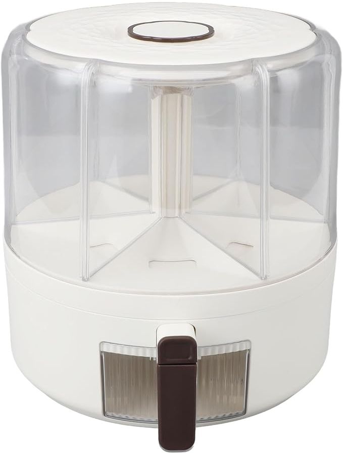 Rotating Sealed Rice Dispenser Grain Storage Container For Cereal Dry Food S Color - Image 1