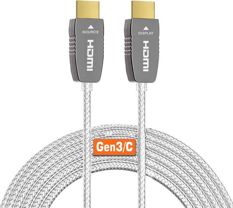 RUIPRO Crystal 8K HDMI Ultra High Speed Latest 2.1b Certified Fiber Optic Cable 7.6m 8K60Hz 4K120Hz 48Gbps eARC HDR HDCP2.3 for RTX4080/4090/3080/3090 Xbox PS5 AVR Projector LG/Samsung/Sony - Image 1