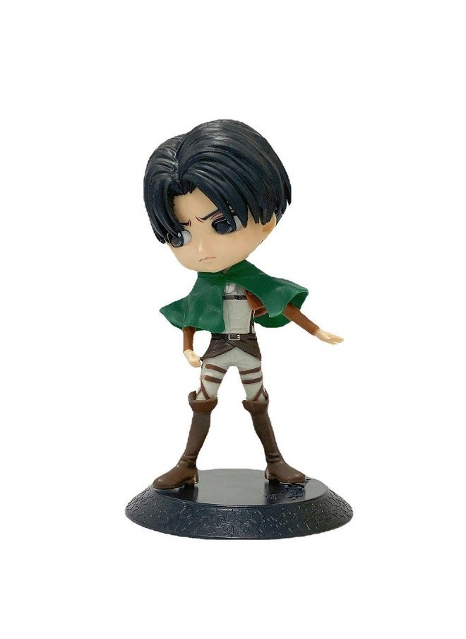 HALAMODO - Attack on Titan Q Version Big Head Figure Model of Captain Levi  Doll Decoration - Image 1