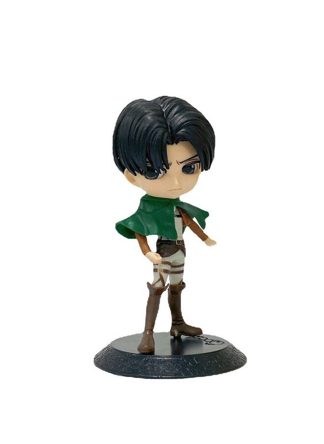 HALAMODO - Attack on Titan Q Version Big Head Figure Model of Captain Levi  Doll Decoration - Image 1