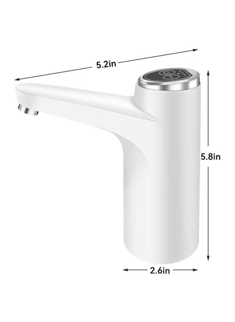 JAJEEK Water Dispenser Pump for 5 Gallon Bottle with Automatic Off Button | USB Charging, Universal Fit, Easy-to-Use, Portable Water Pump for Home, Office, and Outdoor Use | Convenient White Design, No Mess, Ideal for Bottled Water - Image 2