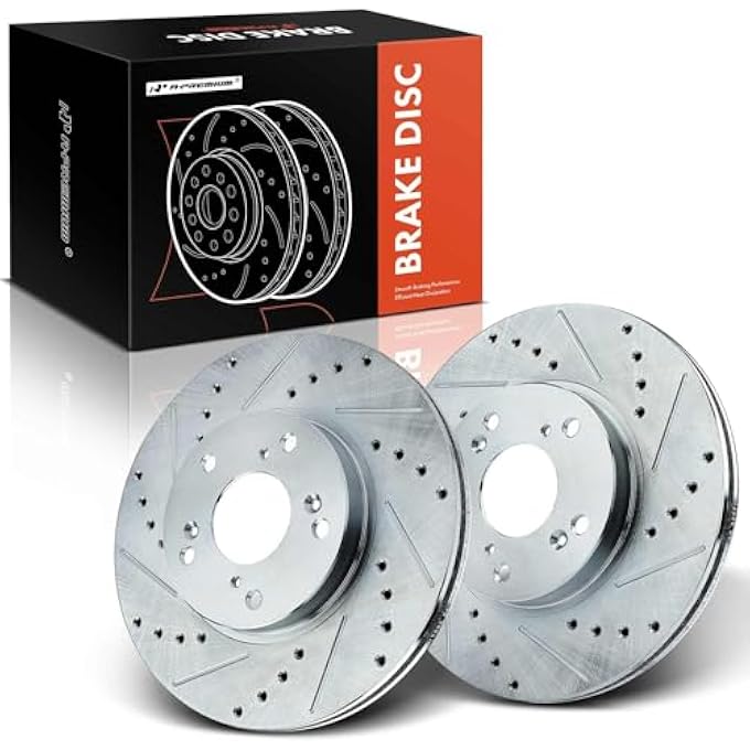 rayihni 1110 Inch 282Mm Front Drilled And Slotted Disc Brake Rotors Compatible With Select Honda And Acura Models  CrV 20022004 Civic 2006201120132018 Accord CrZ Element Csx Ilx - Image 2