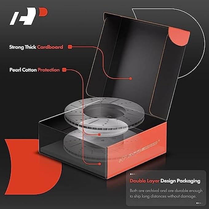 rayihni 1110 Inch 282Mm Front Drilled And Slotted Disc Brake Rotors Compatible With Select Honda And Acura Models  CrV 20022004 Civic 2006201120132018 Accord CrZ Element Csx Ilx - Image 5