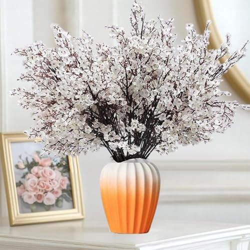 VERVENIX 1 Bunch Artificial Baby's Breath Gypsophila Flower Bunch – Perfect for Weddings, Home & Festival Decoration (Pack of 1, White) - Image 1