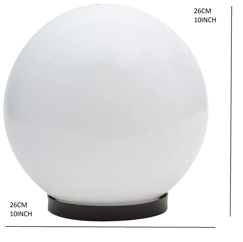 Weldecor® Doom Gate Lamp for Home and Garden Polycarbonate Unbreakable Round Shaped Globe Gate Lights for Entrance Gate (10 Inch, 1) - Image 4