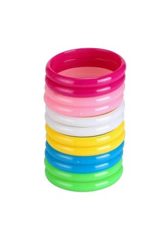 BinaryABC Plastic Bangle Bracelets Candy Color Bracelet Party Favors Pack For Birthday Party 12Pcs (Adult Size)  - Image 1