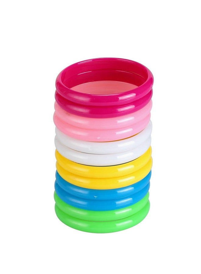 BinaryABC Plastic Bangle Bracelets Candy Color Bracelet Party Favors Pack For Birthday Party 12Pcs (Adult Size) - Image 1