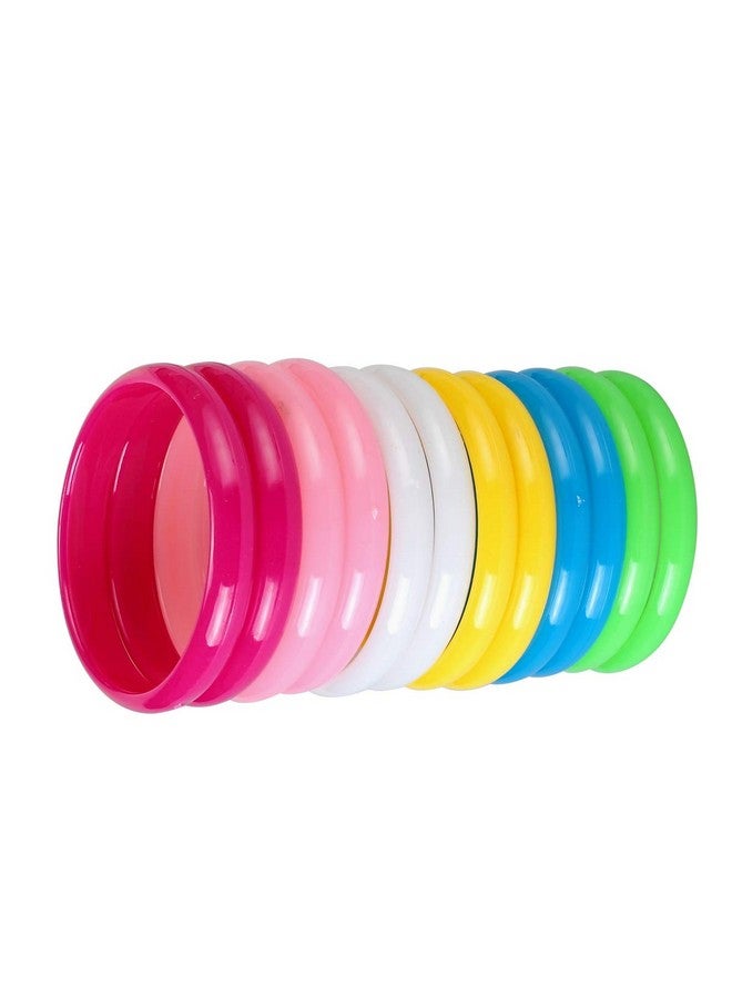 BinaryABC Plastic Bangle Bracelets Candy Color Bracelet Party Favors Pack For Birthday Party 12Pcs (Adult Size) - Image 2
