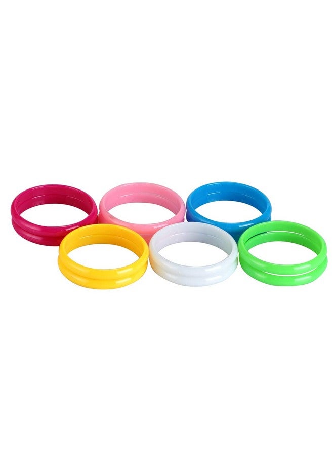 BinaryABC Plastic Bangle Bracelets Candy Color Bracelet Party Favors Pack For Birthday Party 12Pcs (Adult Size) - Image 3