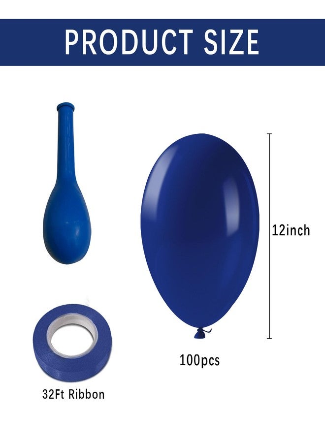 K.E.J. Navy Blue Balloons, 105pcs Dark Blue Latex Party Balloon for Garland & Arch, Blue Party Decorations for Boy Birthday, Father's Day, 4th of July, Veteran's Day, Baby Shower, Gender Reveal, Anniversary - Image 2