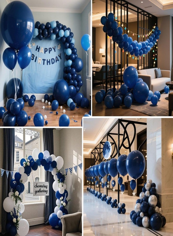 K.E.J. Navy Blue Balloons, 105pcs Dark Blue Latex Party Balloon for Garland & Arch, Blue Party Decorations for Boy Birthday, Father's Day, 4th of July, Veteran's Day, Baby Shower, Gender Reveal, Anniversary - Image 3