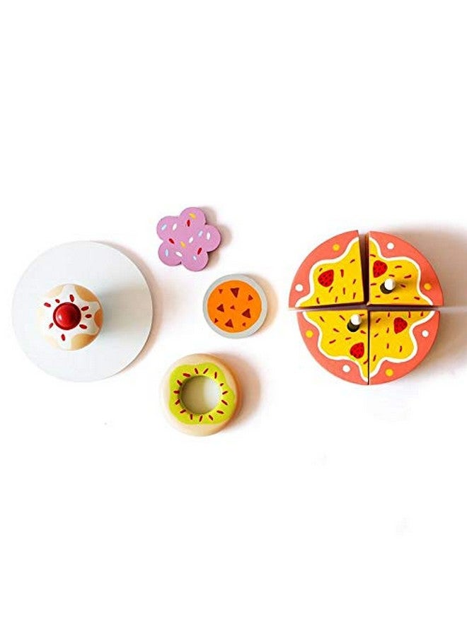 Shumee Wooden Pretend Play Dessert Set - Cake, Donuts, Cookies, Cupcake (3 Years+) | 100% Child Safe Materials | Eco Friendly & Sustainable | Pretend Play - Image 1