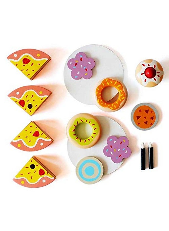Shumee Wooden Pretend Play Dessert Set - Cake, Donuts, Cookies, Cupcake (3 Years+) | 100% Child Safe Materials | Eco Friendly & Sustainable | Pretend Play - Image 5