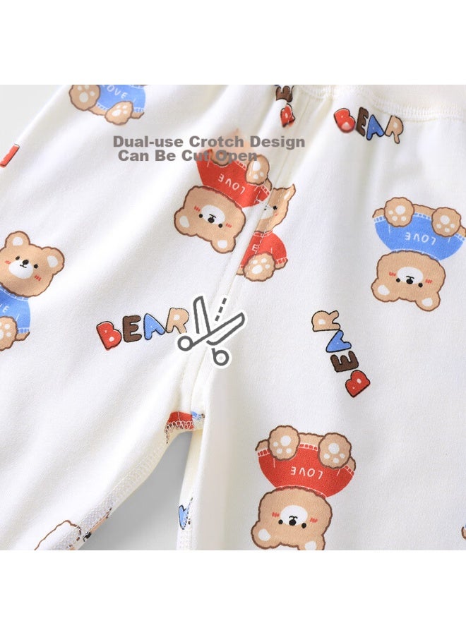 Youqi Youqibaobao Set, Spring And Autumn, Pure Cotton Undershirt, Underwear, Children's Newborn, High-waist Separate Pajamas, Baby Autumn Clothes And Pants  - Image 2