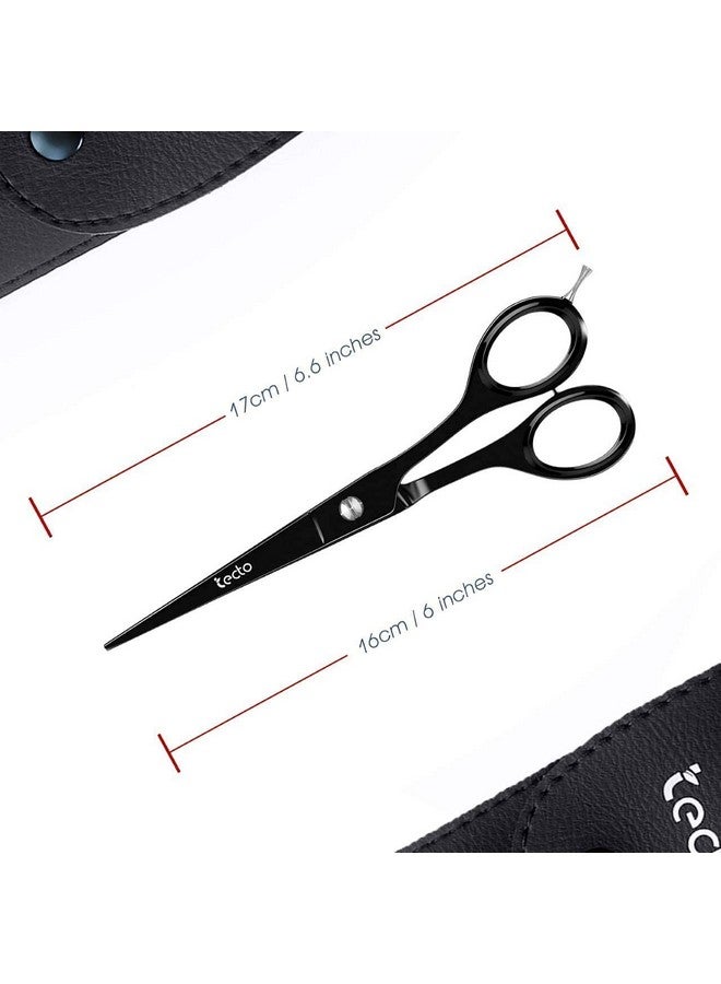تيكتو مقص حلاقة تيكتو، مقص احترافي لقص الشعر من الفولاذ المقاوم للصدأ مقاس 6.6 بوصة، مقص حاد للغاية لقص الشعر للرجال/النساء مع حقيبة جلدية مجانية. - Image 2