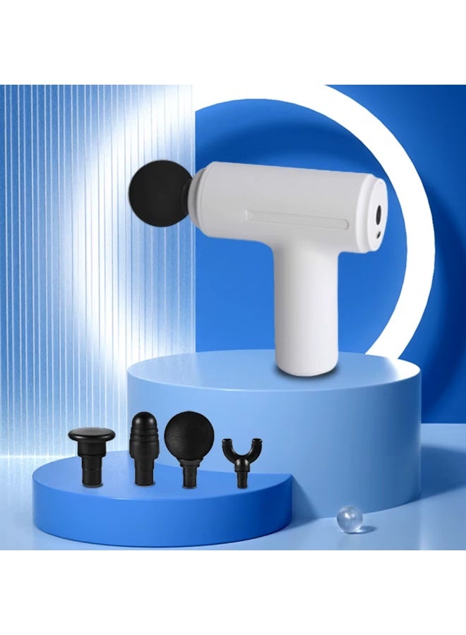 جهاز تدليك عضلات محمول 6 سرعات مع 4 رؤوس سيليكون – شحن Type‑C وصوت منخفض - Image 3