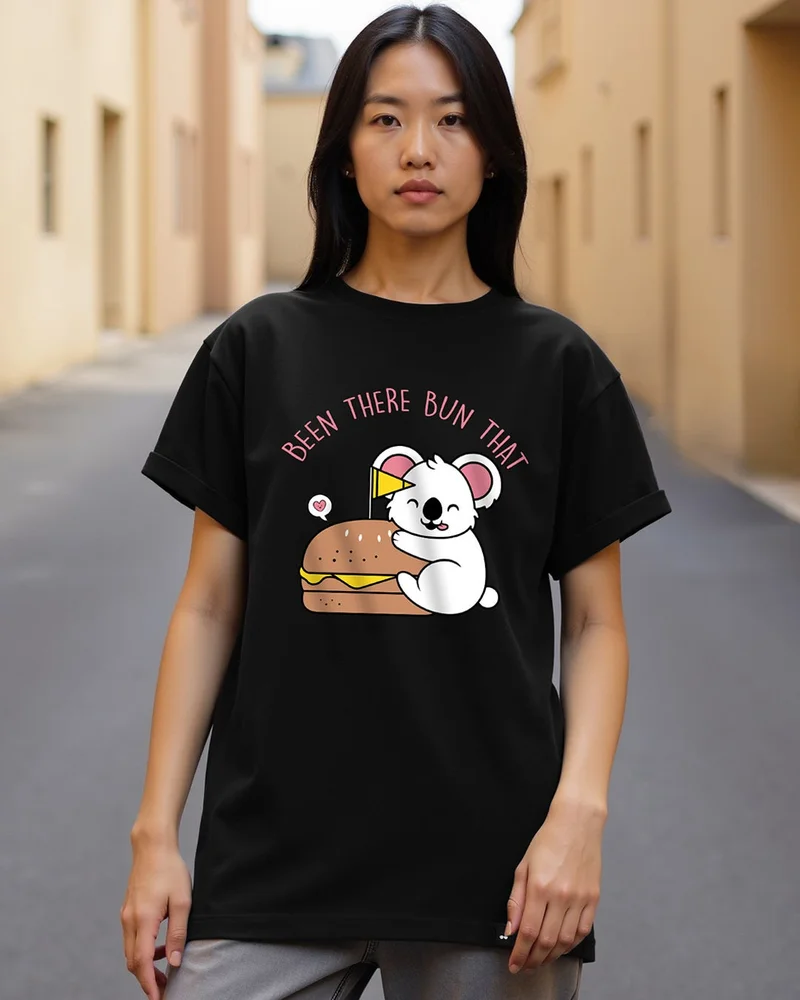 bewakoof Women's Black Been There Graphic Printed Boyfriend T-shirt