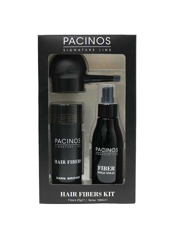 Pacinos Hair Fibers - Thickening Fibers to Conceal Thinning Hair & Bald Spots - Kit Includes Applicator Pump Nozzle - Instantly Achieve a Fuller and Thicker Appearance (Dark Brown) - Image 2