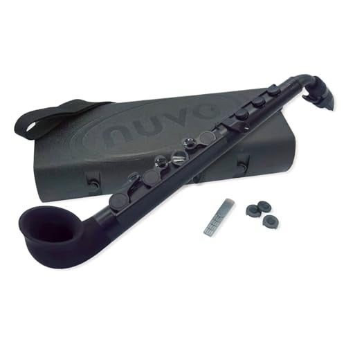 Nuvo jSax Beginner Saxophone BlackBlack Waterproof ABS Traditional Fingering Age 4Plus - Image 1
