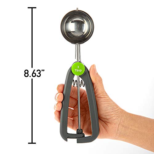 Progressive PrepSolutions Quick Release Cookie Scoop – 3 Tbsp., Gray, Stainless Steel for Precise Portioning - Image 3