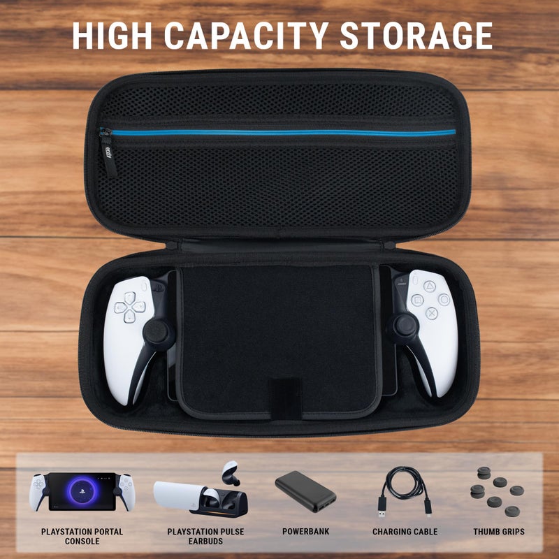 Orzly Carry Case designed for Playstation Portal remote player for PS5 Console holds accessories, Travel and Storage Protection for headset charger and more TANAMI - Gift box edition - Image 5