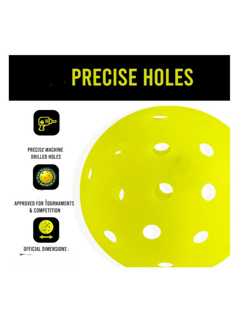 diu toyz Premium Pickleball Balls Indoor play 26 Hole (Set of 3) - Image 3