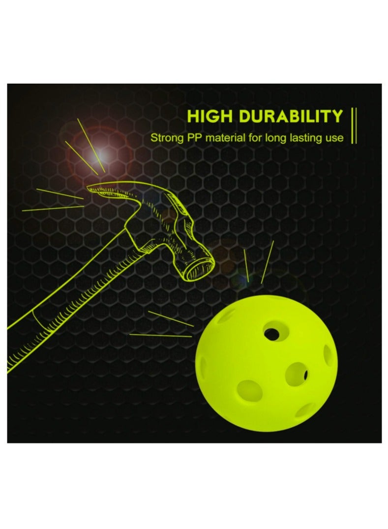 diu toyz Premium Pickleball Balls Indoor play 26 Hole (Set of 3) - Image 5