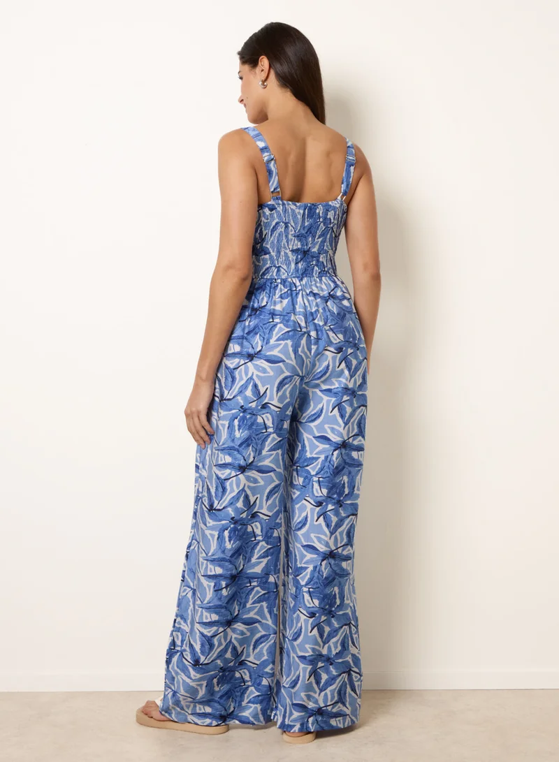 بلو فانيلا Tie Front Jumpsuit