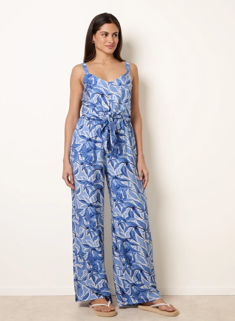 Blue Vanilla  Tie Front Jumpsuit for Women | Best Price UAE