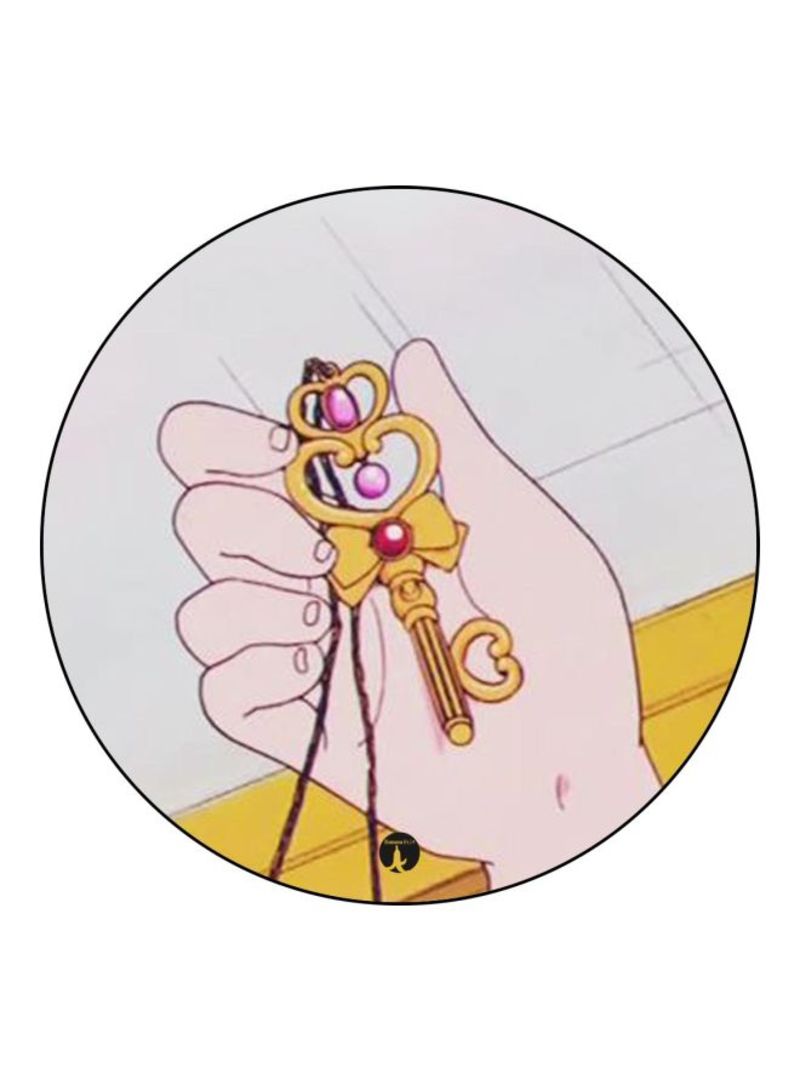 RKN Anime Sailor Moon Theme Printed Badge Pink/White/Yellow - Image 1