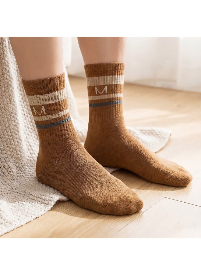 Miyou Men's Mid-calf Socks 7a Antibacterial Casual Business Autumn Winter 6 Pairs - Image 2